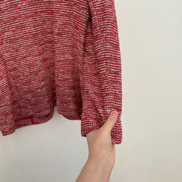 TALBOTS Berkeley Tweed Knit Jacket Red White Black Textured Notch Neck Blazer 8 - Picture 15 of 16